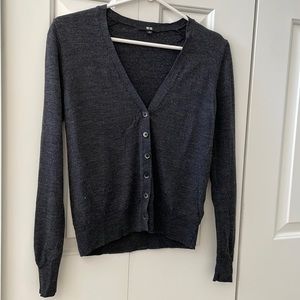 ✨SOLD ✨ Uniqlo Pure Wool Grey Cardigan - S